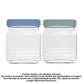 Pote de Vidro com Tampa Juá Nadir 500Ml - Sortido