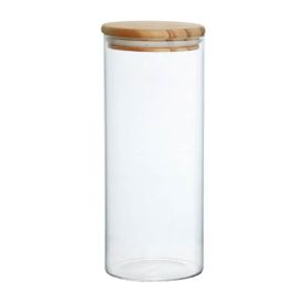 Pote De Vidro Hermético Com Tampa De Bambu Hauskraft 1,2L - Liege