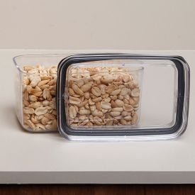 Pote Hermético Retangular Baixo 1 Litro Havan Casa - Transparente