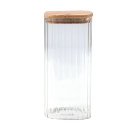 Pote Hermético Quadrado Com Tampa Havan Casa 1,6 Litros - Bambu