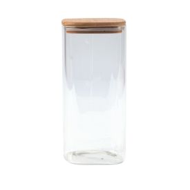 Pote Hermético Quadrado Com Tampa Havan Casa 1,7 Litros - Bambu