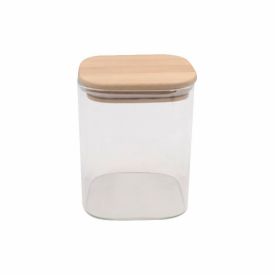 Pote Hermético Quadrado Com Tampa Havan Casa 960 Ml - Bambu