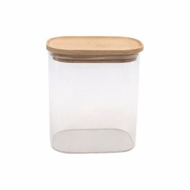 Pote Hermético Retangular Com Tampa Havan Casa 1,04 Litros - Bambu