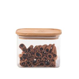 Pote Hermético Retangular Com Tampa Havan Casa 630 Ml - Bambu