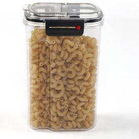 Pote Hermético Retangular De Plástico Havan Casa 1,55 Litros - Transparente e Preto