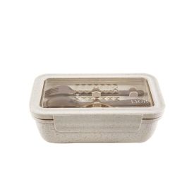 Pote Marmita Hermética Com Divisória E Talher Lyor 1,1L - Bambu