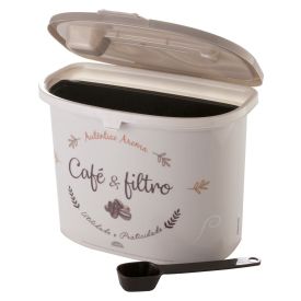 Pote Porta Café E Filtro Decorado Plasútil - Fendi