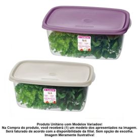 Pote Retangular 3,2 Litros Sanremo - Sortido