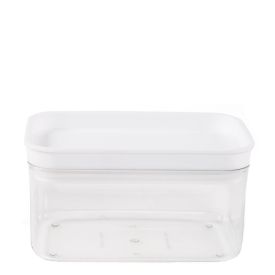 Pote Retangular Hermético Havan Casa 860Ml - Transparente e Branco