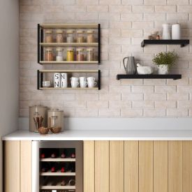 Prateleira 3 Niveis 64X20x40cm Nogueira Berlim Prat-K - Madeira