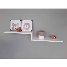 Prateleira Tipo Z Pintura Laca 98 X 18Cm Mdp Jpf - Branco