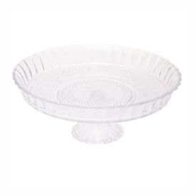 Prato De Bolo Com Pé Angel Lyor 30Cm - Vidro