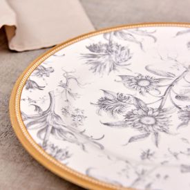 Prato De Sobremesa Alleanza De Cerâmica  - Garden