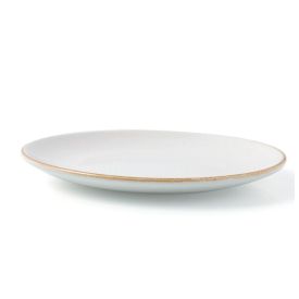 Prato De Sobremesa Cerâmica Naturalle Havan Casa 21Cm - Bege Brilhoso