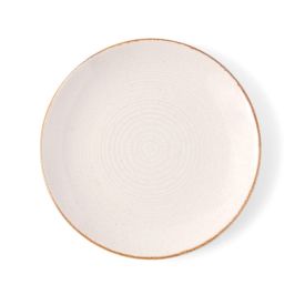 Prato De Sobremesa Cerâmica Wave Havan Casa 21Cm - Bege Brilhoso