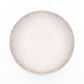 Prato De Sobremesa Ivy Bege Havan Casa 21Cm - Cerâmica