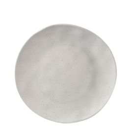 Prato De Sobremesa Melamina Organic Havan Casa 23 Cm - Off White e Preto