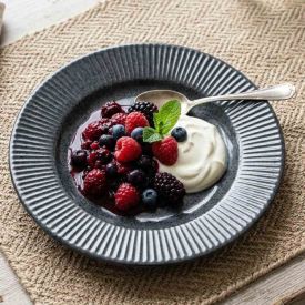 Prato de Sobremesa Porto Fino  20,5Cm Havan Casa - Preto 