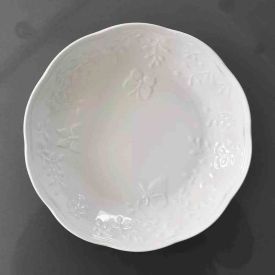 Prato Fundo Lyor De Porcelana Butterfly 21,5Cm - Branco