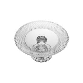 Prato Para Bolo Com Pé Roman Lyor 25 Cm - Transparente