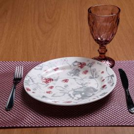 Prato Raso Donna Clara Havan Casa 24Cm - Flores