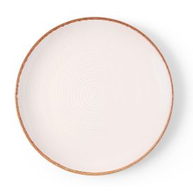 Prato Raso Cerâmica Wave Havan Casa 27Cm - Bege Brilhoso