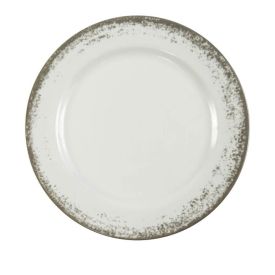 Prato Raso de Porcelana Névoa Cinza Schmidt - 26 cm