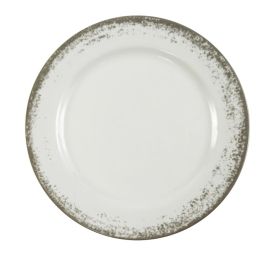 Prato Raso De Porcelana Névoa Cinza Schmidt - 26 cm