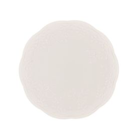 Prato Raso Lyor de Porcelana Butterfly 27Cm - Branco