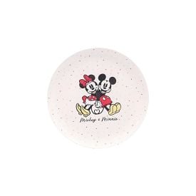 Prato Raso Melamina Disney 20,2Cm - Mickey e Minnie