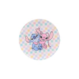 Prato Raso Melamina Disney 20,2Cm - Stitch e Angel