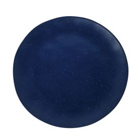 Prato Raso Melamina Organic Havan Casa 27,6 Cm - Azul e Branco