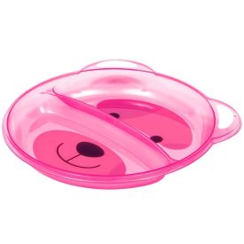 Prato Infantil Ursinho Com Divisória Buba - Rosa