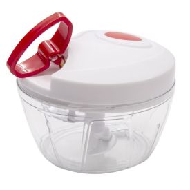 Processador De Alimentos Manual Class Home 500 Ml - Transparente, Branco e Vermelho