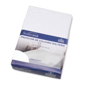 Protetor de Colchão Solteiro Elástico Impermeável - Branco