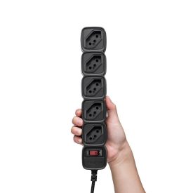 Protetor Eletrônico Com 5 Tomadas Intelbras Epe 205 - Preto
