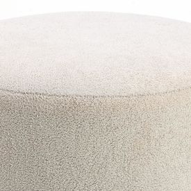 Puff Redondo Tecido Boucle Havan Casa - Natural