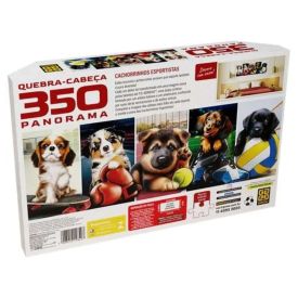 Quebra-Cabeça Panorama Cachorrinhos Esportistas 350 Peças - 4849