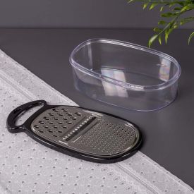 Ralador Com Pote Coletor Oval Inox Finecasa - Preto