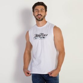 Regata Machão Masculina Meia Malha Nicoboco Branco