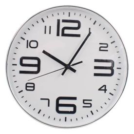 Relógio De Parede Branco E Prata Havan Casa - 30cm