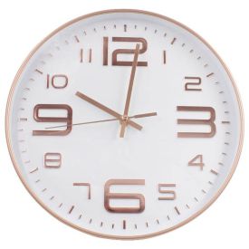 Relógio De Parede Branco E Rose Gold Havan Casa - 30cm