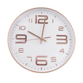 Relógio De Parede Branco E Rose Gold Havan Casa - 30cm
