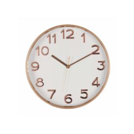 Relógio De Parede Com Fundo Branco Havan Casa 30 Cm - Rosé Gold