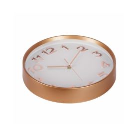 Relógio De Parede Com Fundo Branco Havan Casa 30 Cm - Rosé Gold