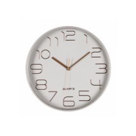 Relógio De Parede Com Fundo Prateado Havan Casa 30 Cm - Rosé Gold
