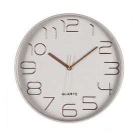 Relógio De Parede Com Fundo Prateado Havan Casa 30 Cm - Rosé Gold