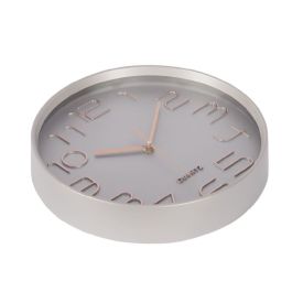 Relógio De Parede Com Fundo Prateado Havan Casa 30 Cm - Rosé Gold