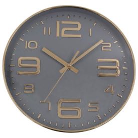 Relógio De Parede Dourado E Cinza Havan Casa - 30cm