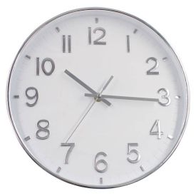 Relógio De Parede Prata E Branco Havan Casa - 30cm
